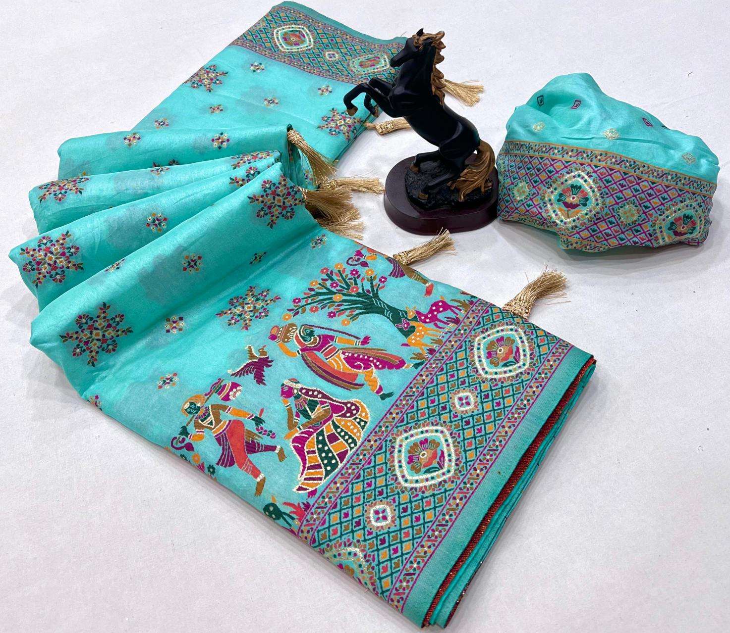 Malhar pashmina kashmiri silk Indian saree wholesale online
