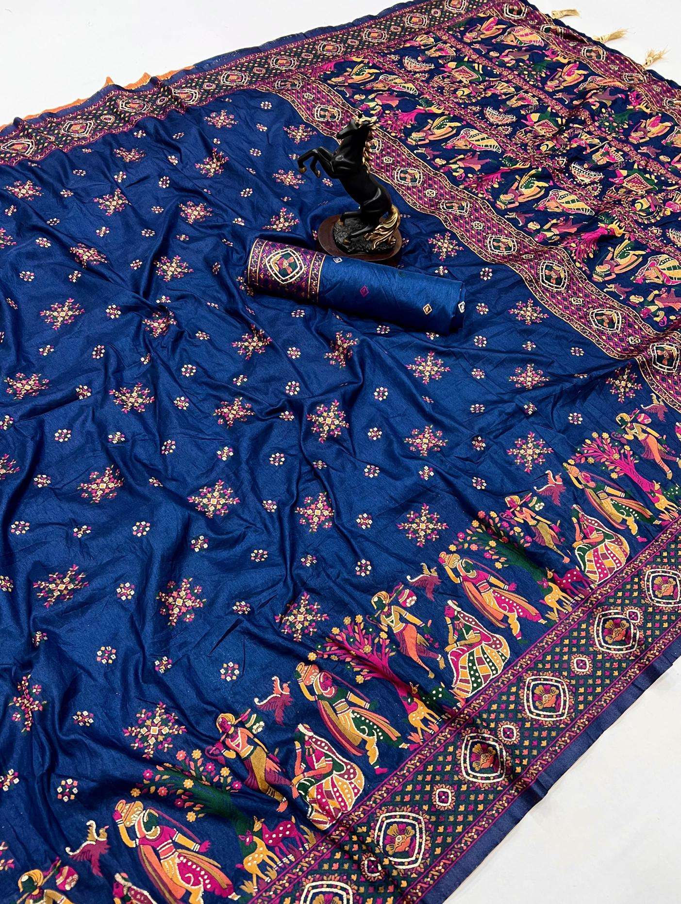 Malhar pashmina kashmiri silk Indian saree wholesale online