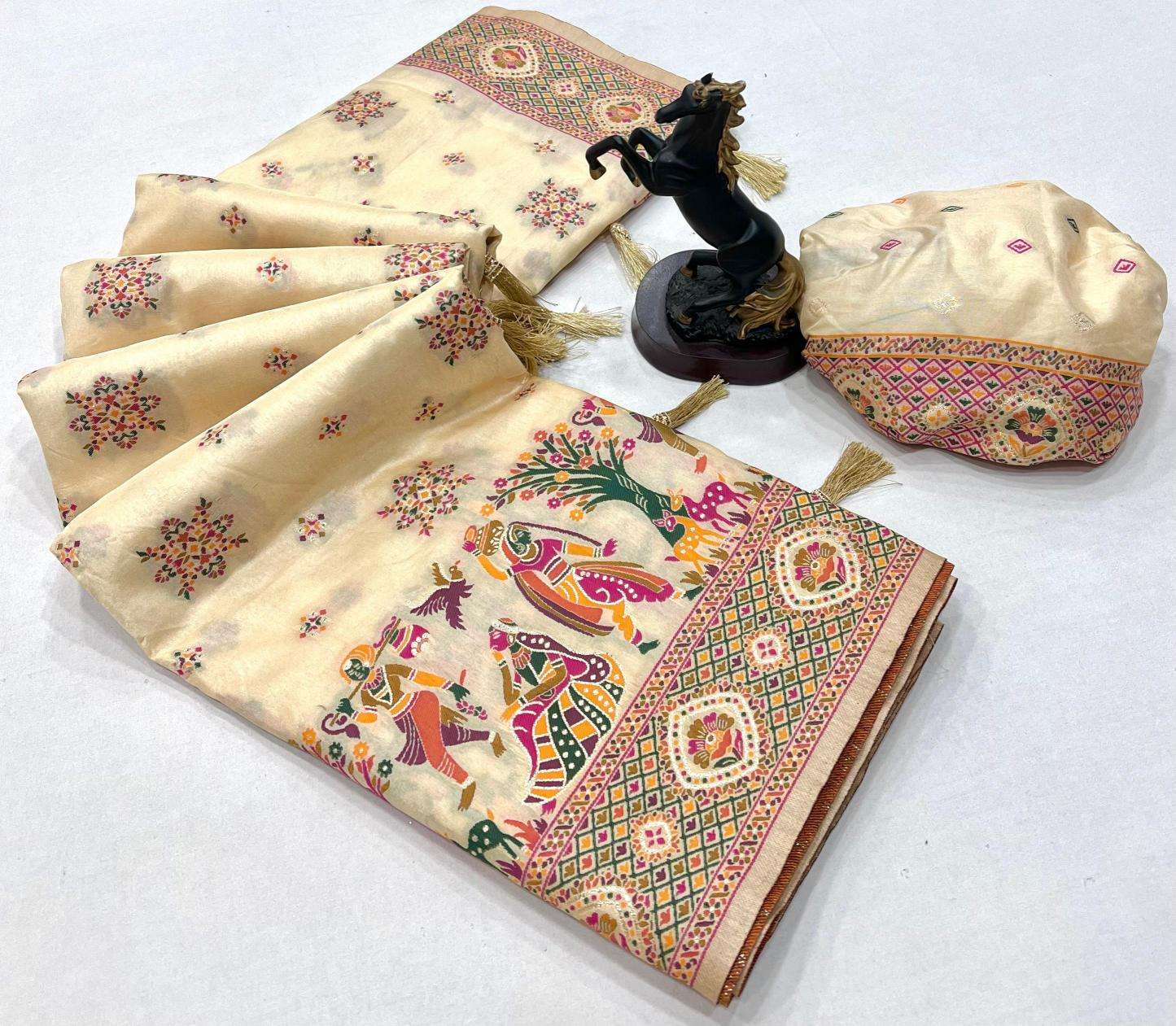 Malhar pashmina kashmiri silk Indian saree wholesale online