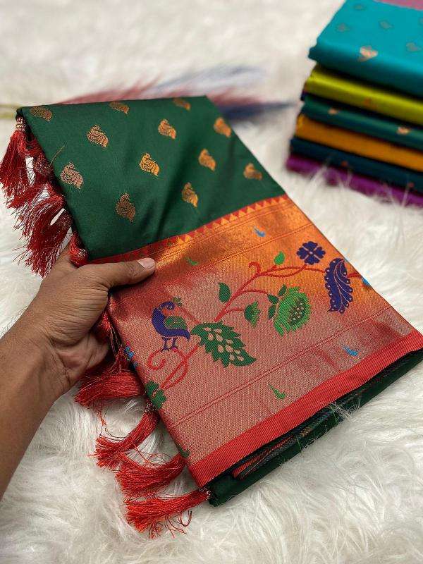 Marigold paithani soft silk Wholesale saree suppliers in Ahmedabad