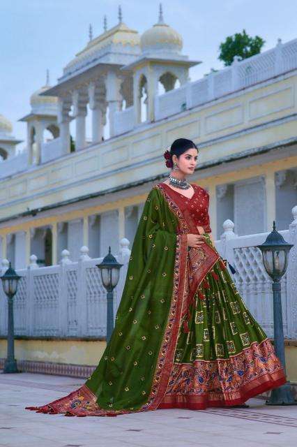 Mor Tussar Silk wholesale lehenga shop in bangalore