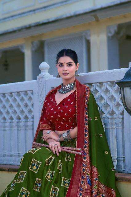 Mor Tussar Silk wholesale lehenga shop in bangalore