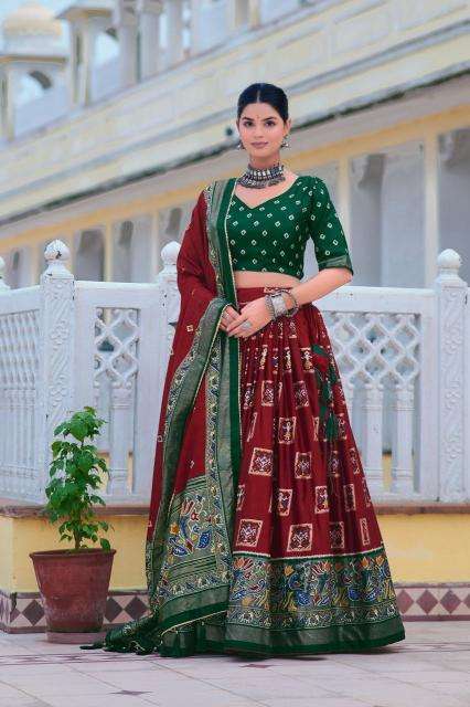Mor Tussar Silk wholesale lehenga shop in bangalore