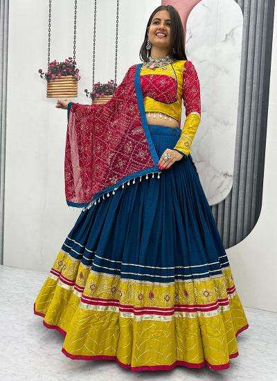 Multi Color Rayon Cotton Sequin Work 045 lehenga choli wholesale suppliers