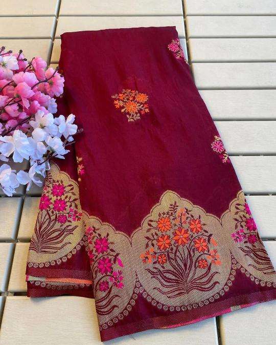 Multicolor Chinnon Silk Pink Designer lehenga choli