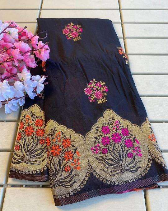 Multicolor Chinnon Silk Pink Designer lehenga choli