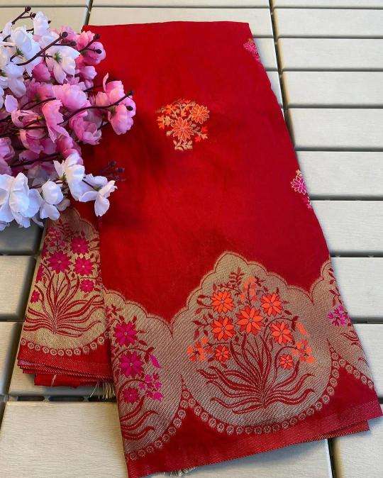 Multicolor Chinnon Silk Pink Designer lehenga choli