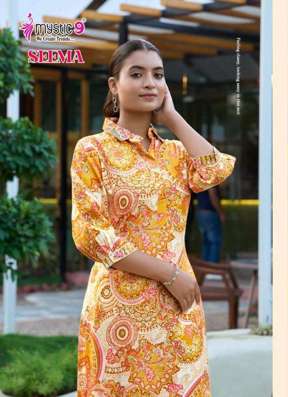 Mystic9 seema vol 1 Kurti wholesalers in Ahmedabad