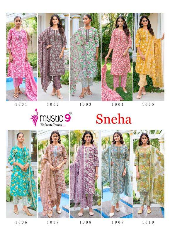 Mystic9 sneha vol 1 indian kurtis 2018