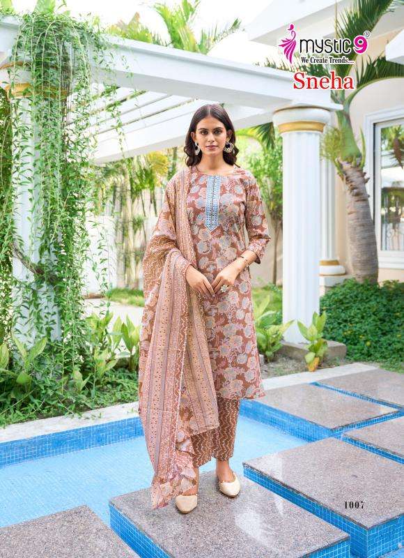 Mystic9 sneha vol 1 indian kurtis 2018
