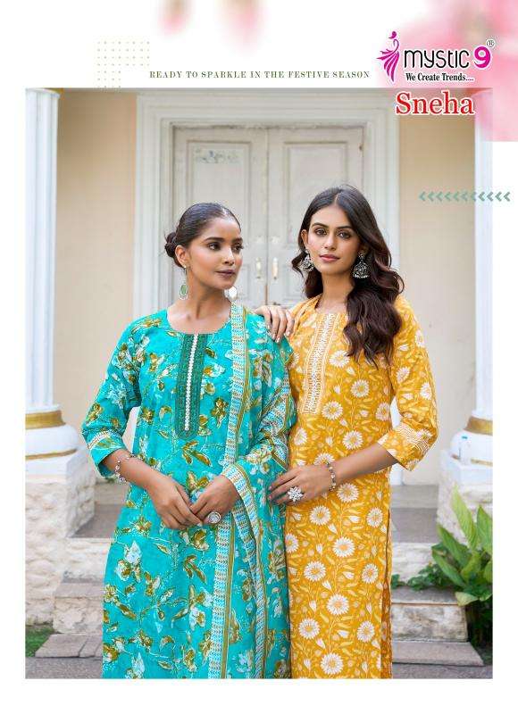 Mystic9 sneha vol 1 indian kurtis 2018