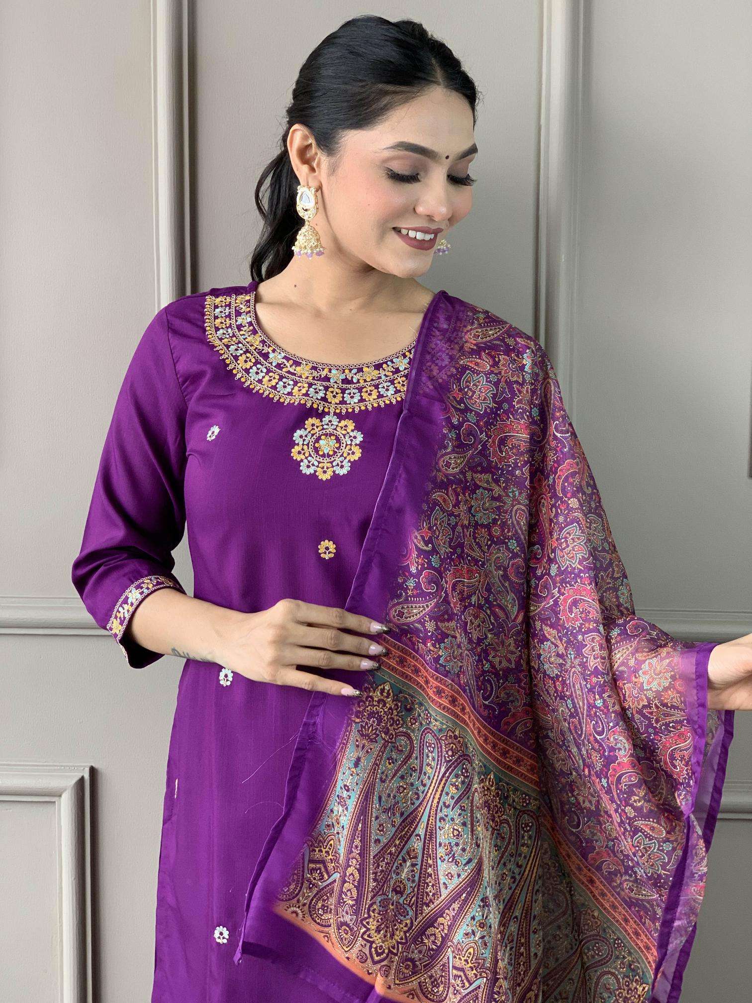 Nisha rayon slub wine stylish indian kurti designs