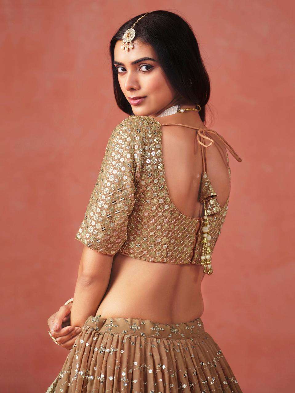 Ombre WEDDING Georgette Mehndi Rajasthani lehenga suppliers in Gujarat