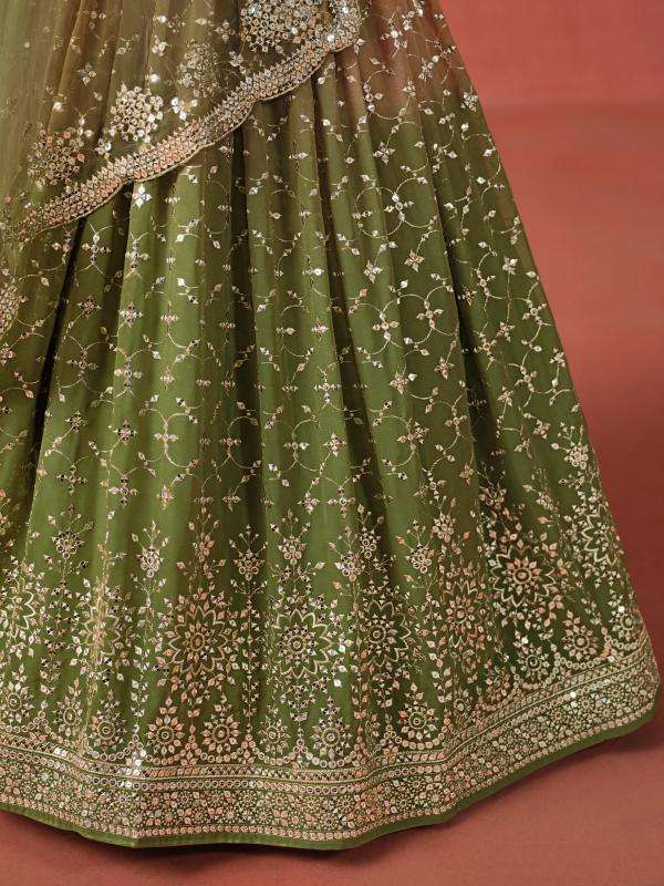 Ombre WEDDING Georgette Mehndi Rajasthani lehenga suppliers in Gujarat