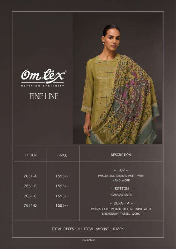 Omtex fineline Wholesale dress materials suppliers