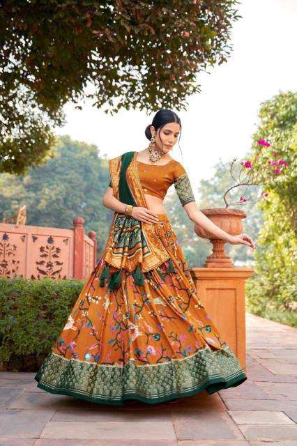 Rabbit Tussar Silk surat wholesale lehenga online