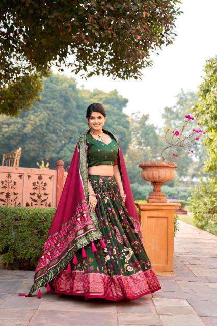 Rabbit Tussar Silk surat wholesale lehenga online
