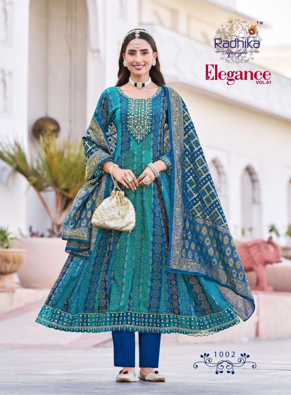Radhika lifestyle elegance vol 1 Kurti materials wholesale