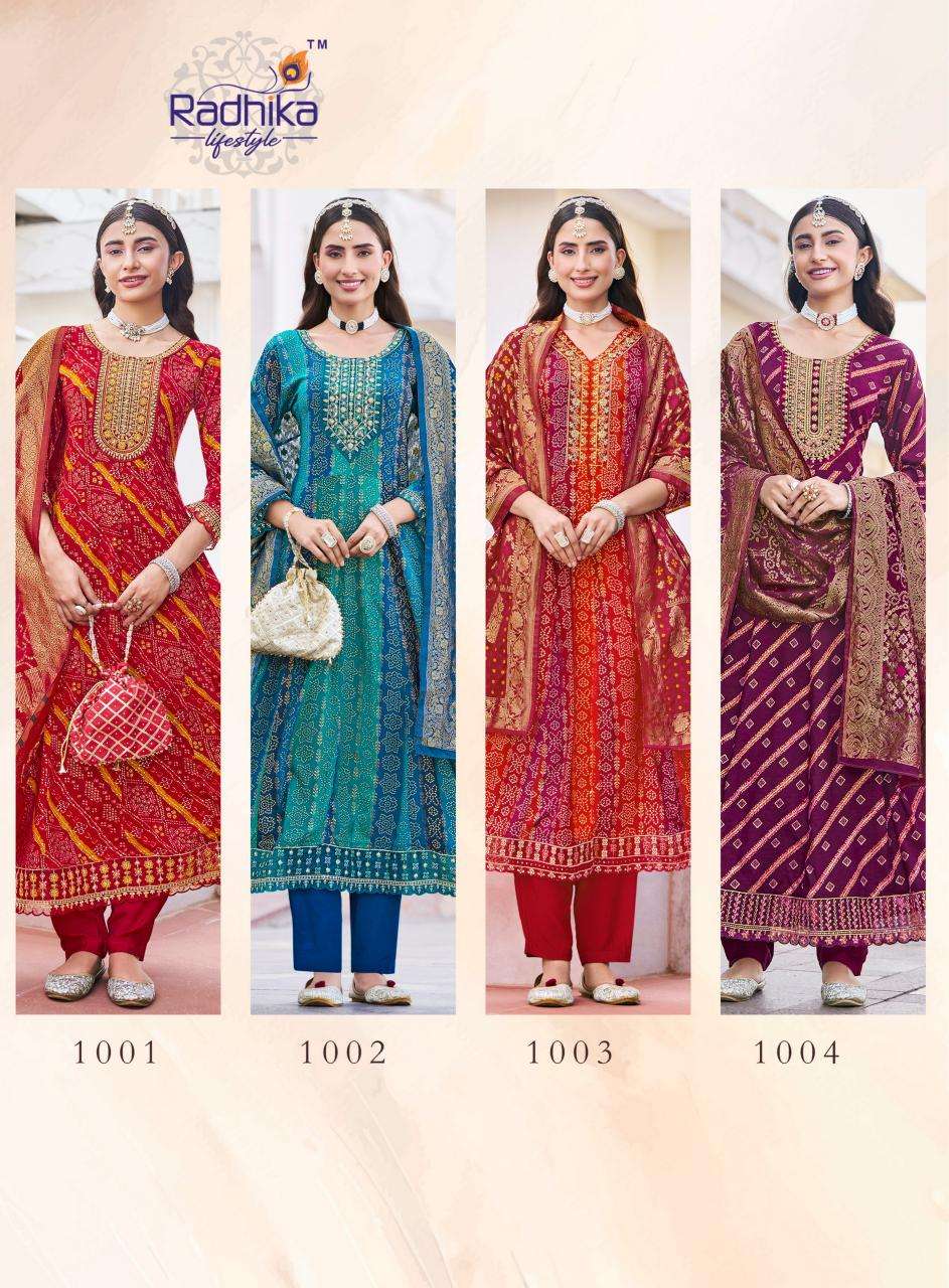 Radhika lifestyle elegance vol 1 Kurti materials wholesale