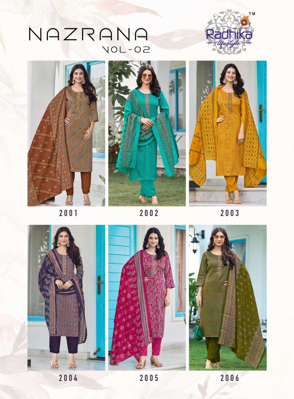 Radhika lifestyle nazrana vol 2 indian kurti leggings