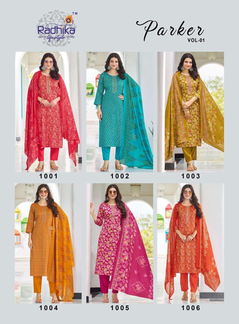 Radhika lifestyle parker vol 1 Kurti exporters in India 