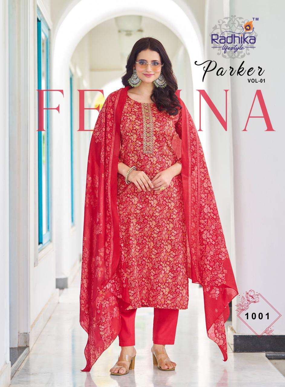 Radhika lifestyle parker vol 1 Kurti exporters in India 