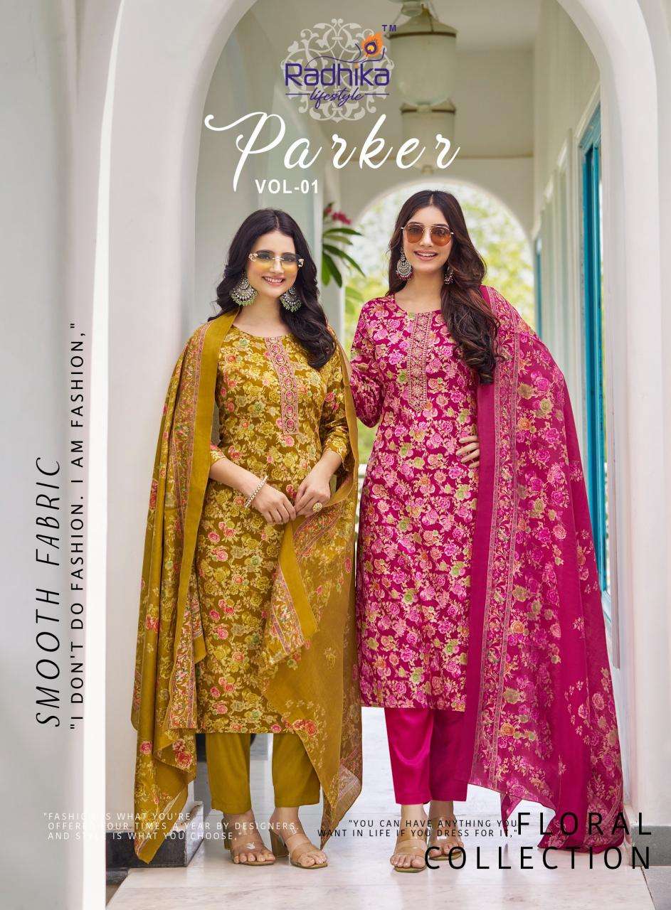 Radhika lifestyle parker vol 1 Kurti exporters in India 