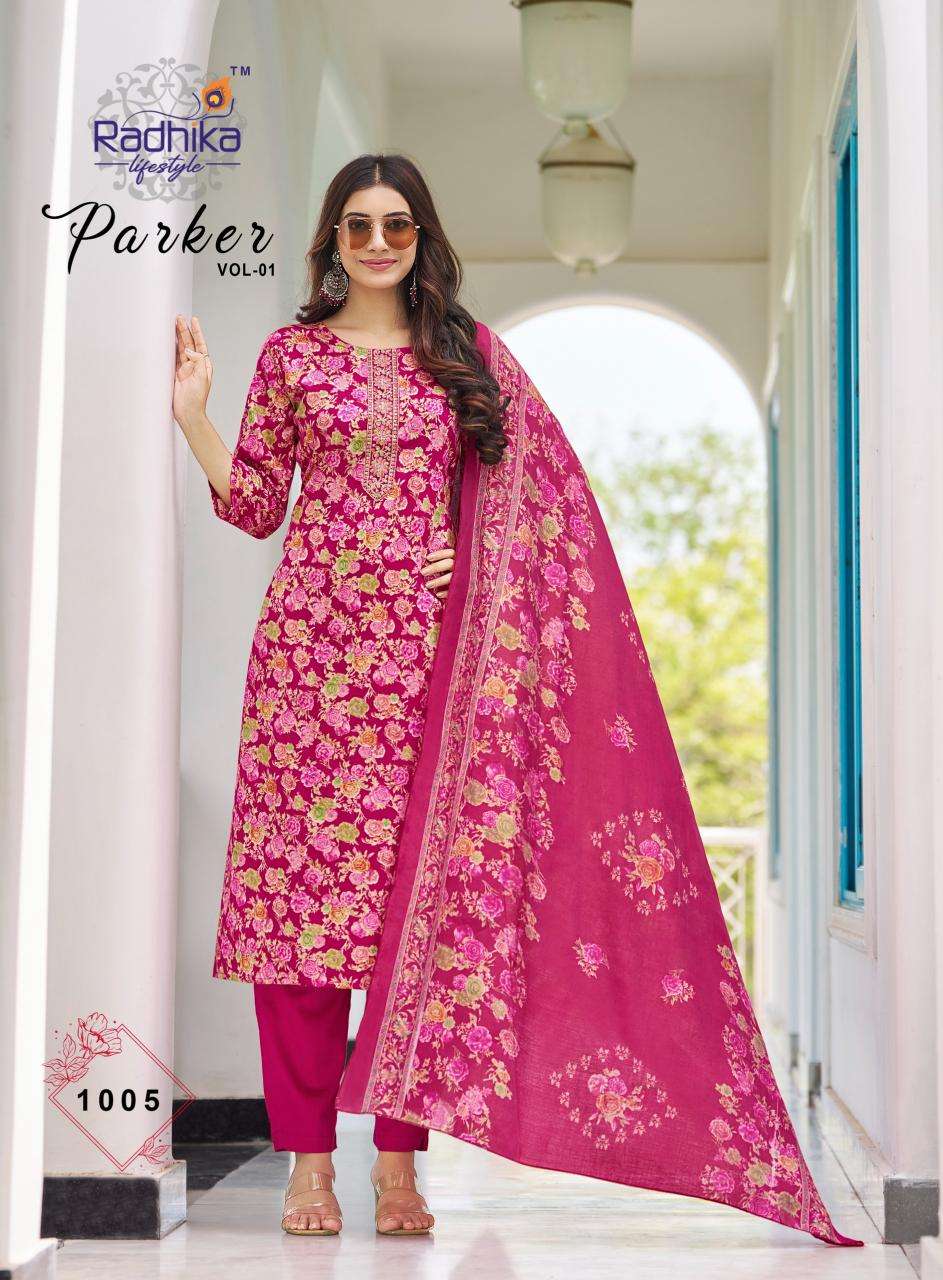 Radhika lifestyle parker vol 1 Kurti exporters in India 