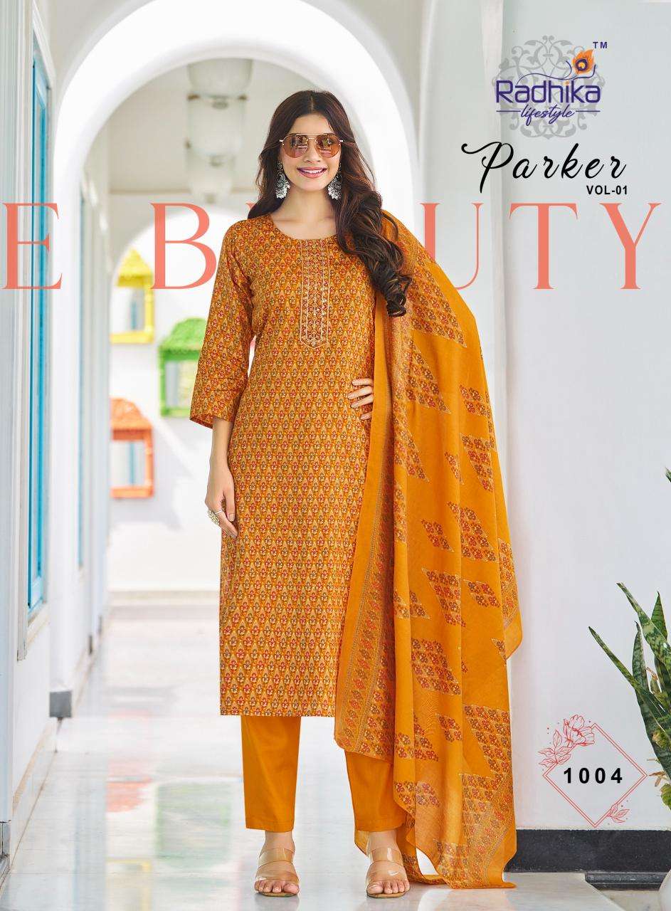 Radhika lifestyle parker vol 1 Kurti exporters in India 