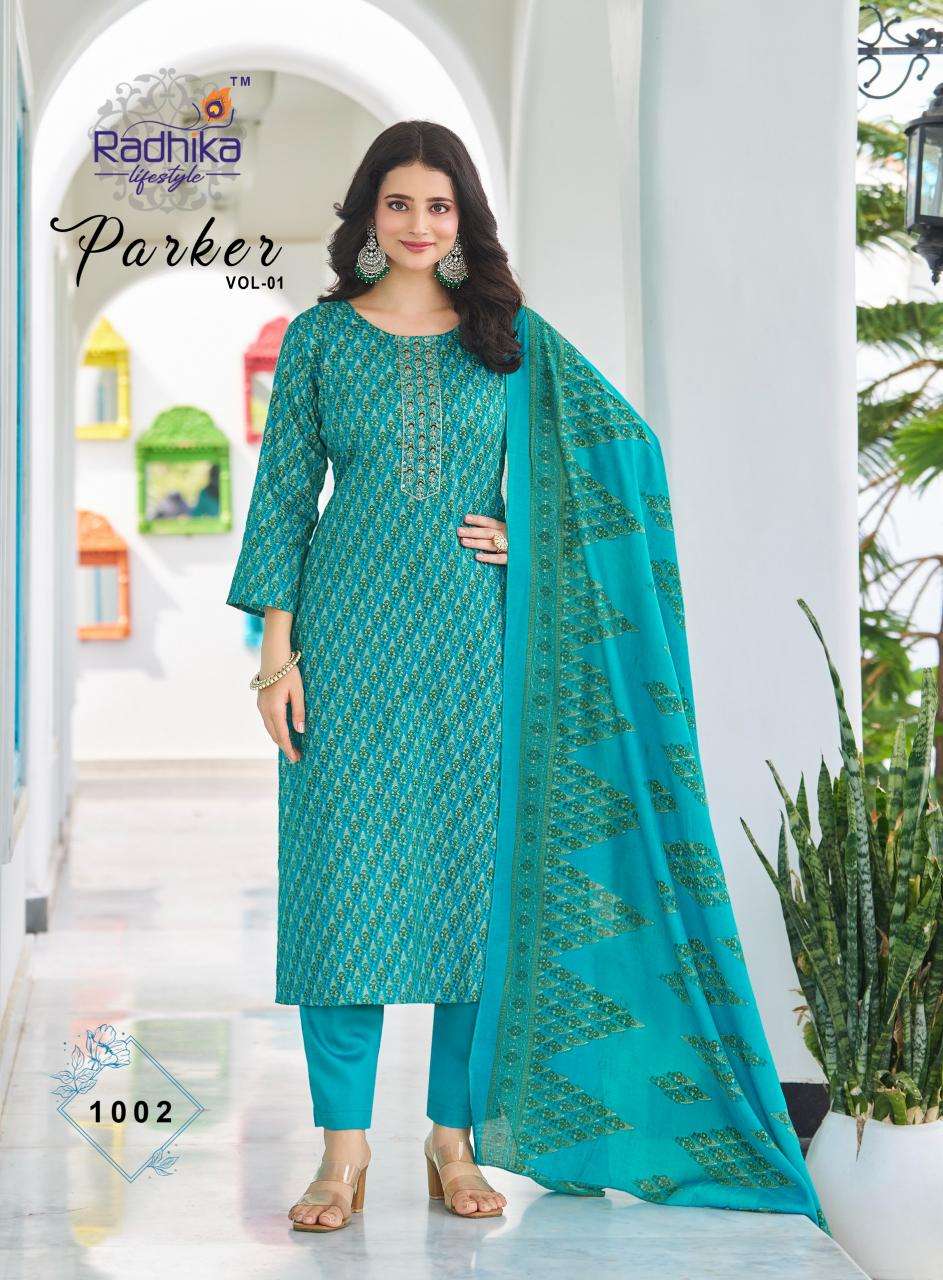 Radhika lifestyle parker vol 1 Kurti exporters in India 
