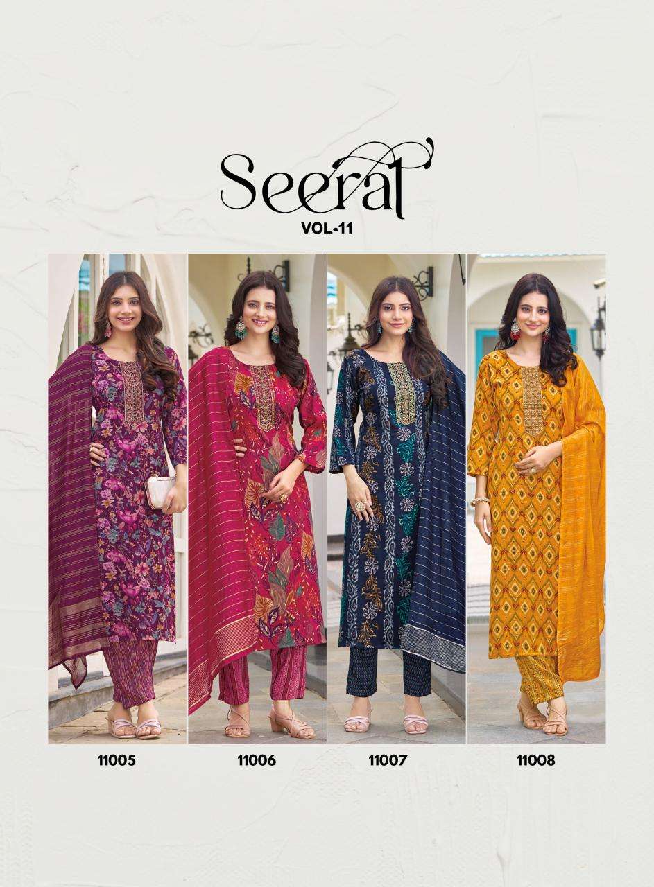 Radhika lifestyle seerat vol 11 south indian kurtis