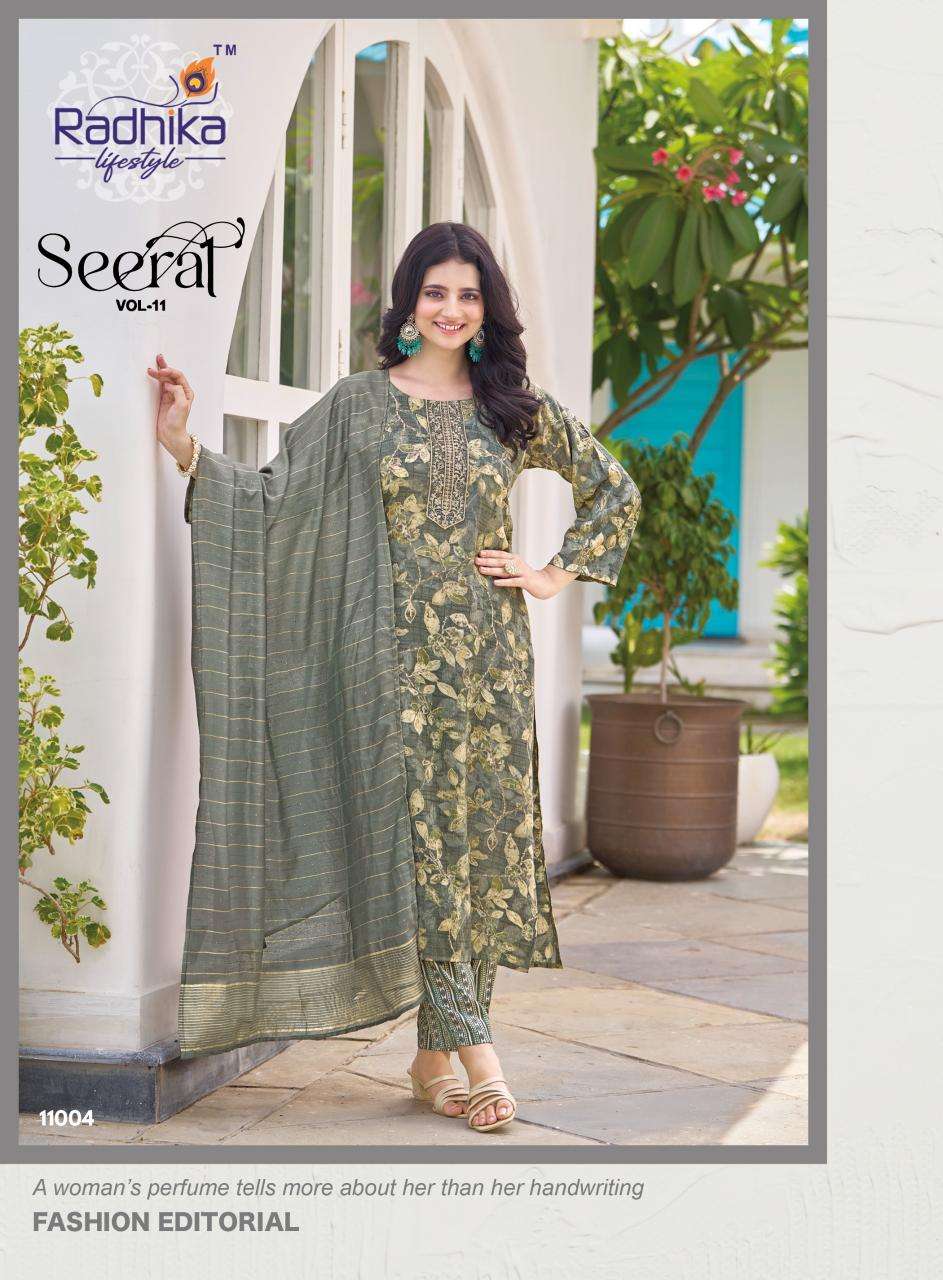 Radhika lifestyle seerat vol 11 south indian kurtis