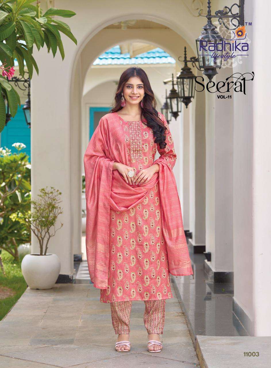 Radhika lifestyle seerat vol 11 south indian kurtis