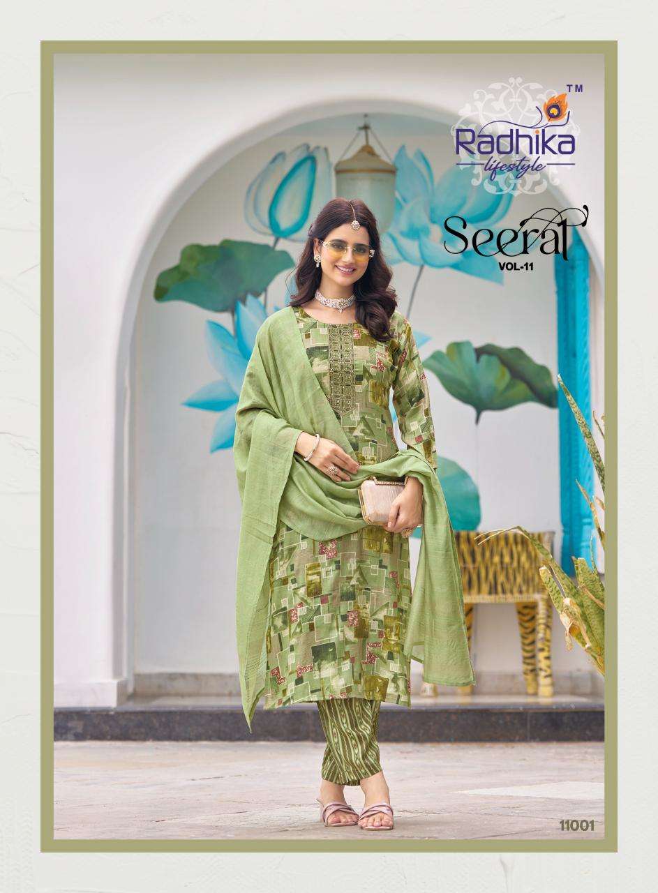 Radhika lifestyle seerat vol 11 south indian kurtis