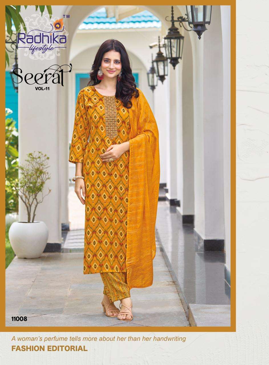 Radhika lifestyle seerat vol 11 south indian kurtis