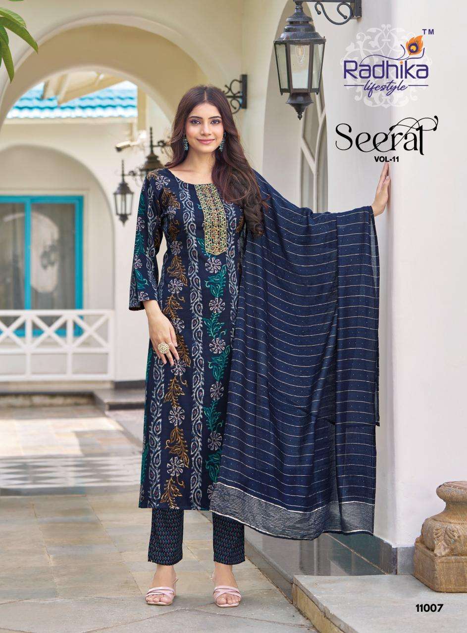 Radhika lifestyle seerat vol 11 south indian kurtis