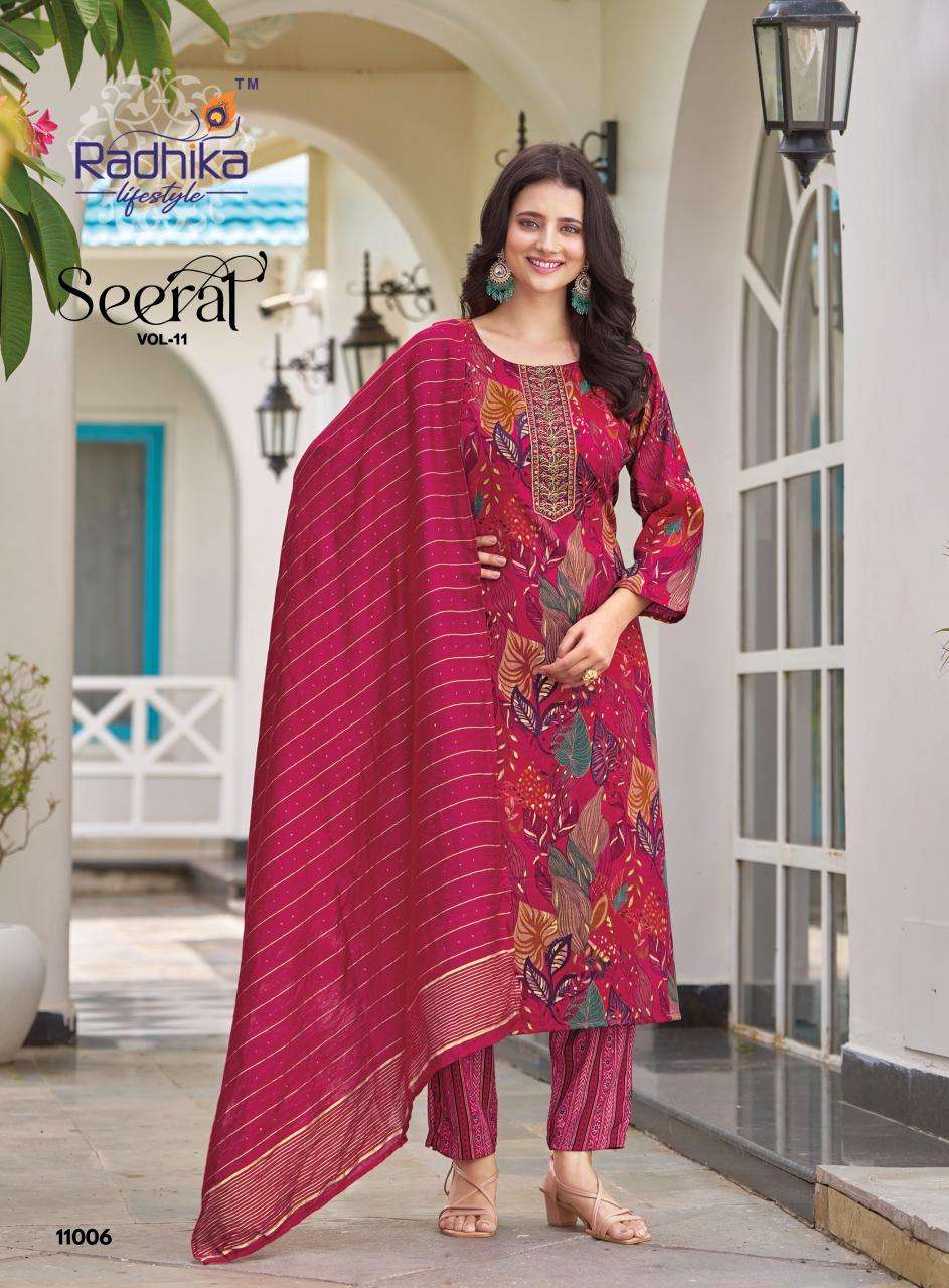Radhika lifestyle seerat vol 11 south indian kurtis