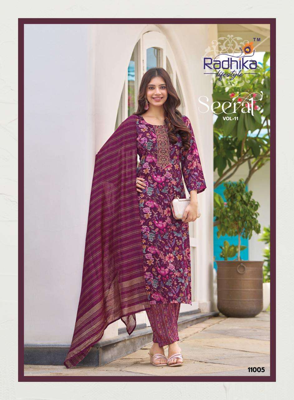 Radhika lifestyle seerat vol 11 south indian kurtis