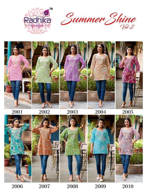 Radhika lifestyle summer shine vol 2 indian kurtis for women