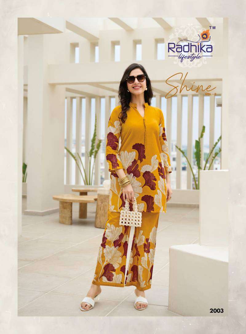 Radhika Shine Vol 2 Cotton Co Ord Set Wholesale kurtis in India