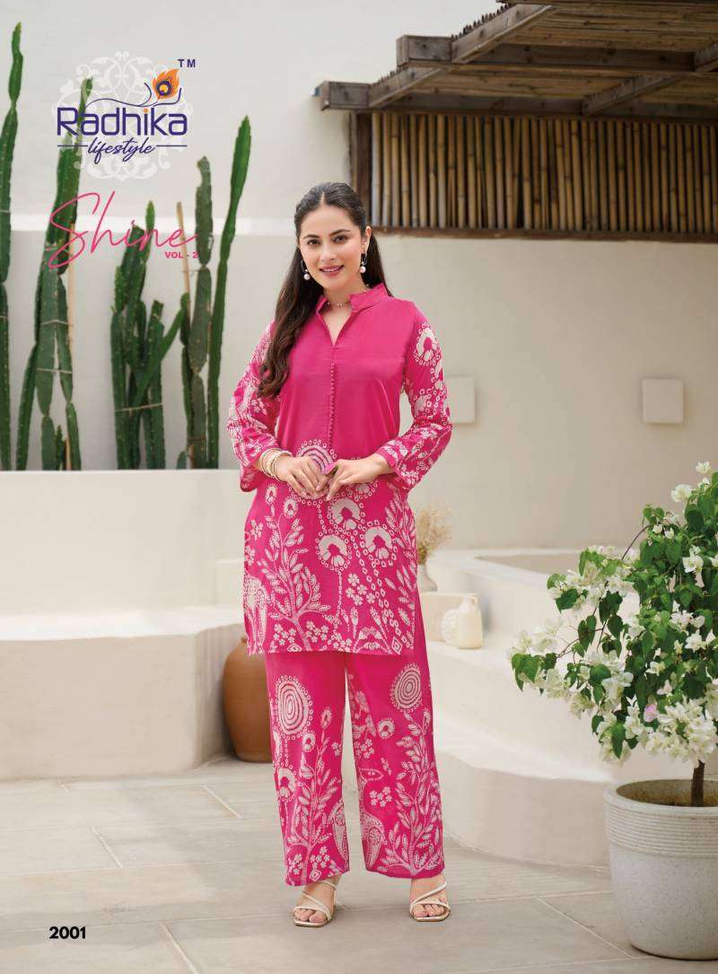 Radhika Shine Vol 2 Cotton Co Ord Set Wholesale kurtis in India
