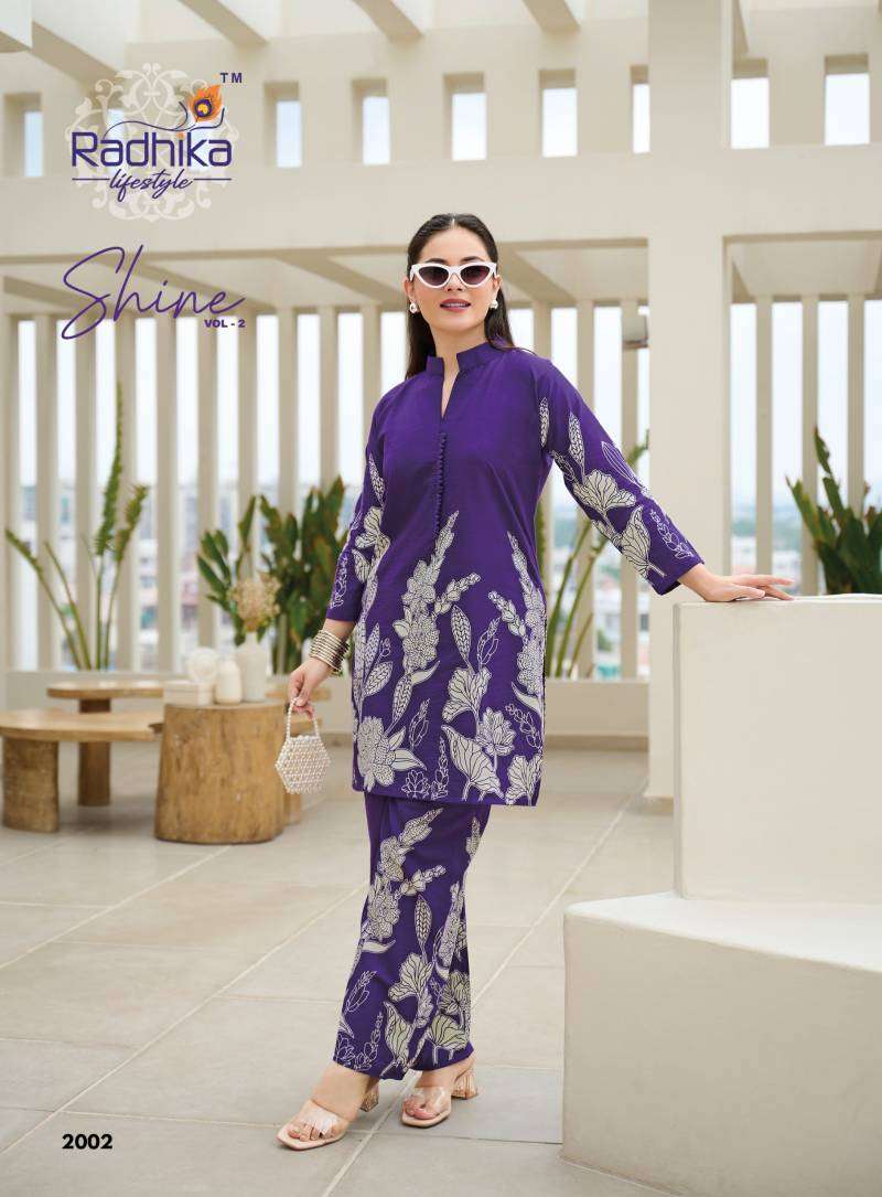 Radhika Shine Vol 2 Cotton Co Ord Set Wholesale kurtis in India