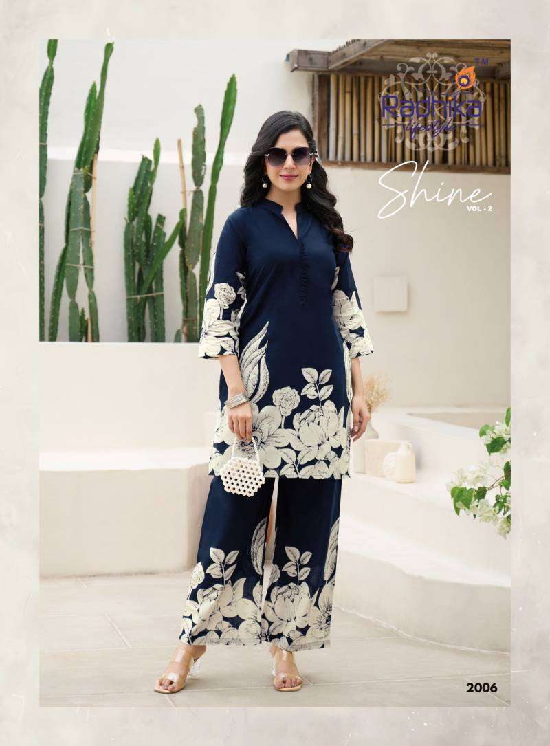 Radhika Shine Vol 2 Cotton Co Ord Set Wholesale kurtis in India
