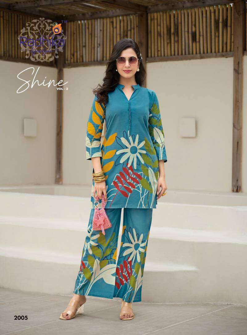 Radhika Shine Vol 2 Cotton Co Ord Set Wholesale kurtis in India