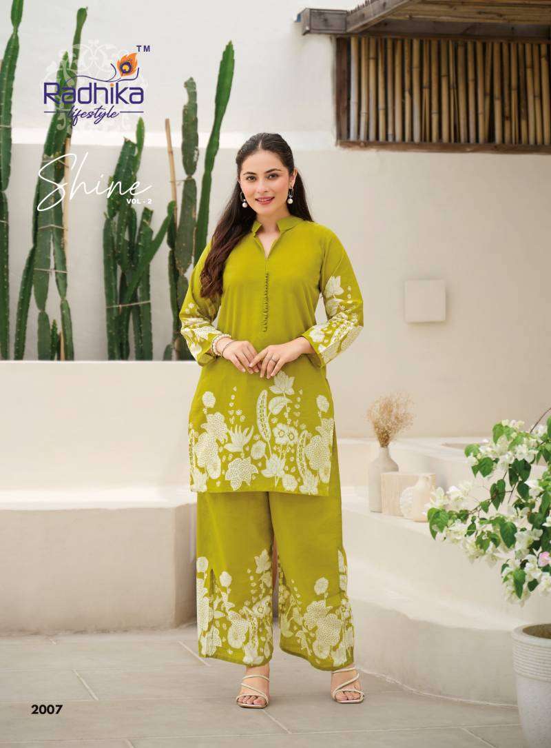 Radhika Shine Vol 2 Cotton Co Ord Set Wholesale kurtis in India