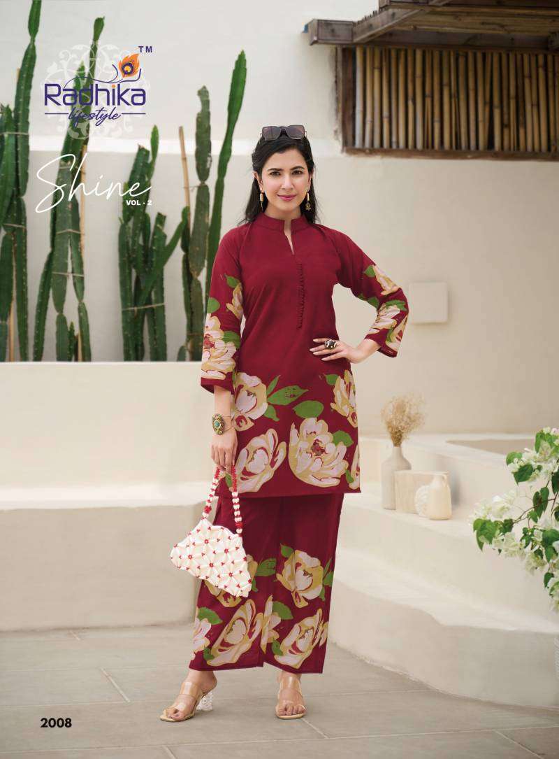 Radhika Shine Vol 2 Cotton Co Ord Set Wholesale kurtis in India