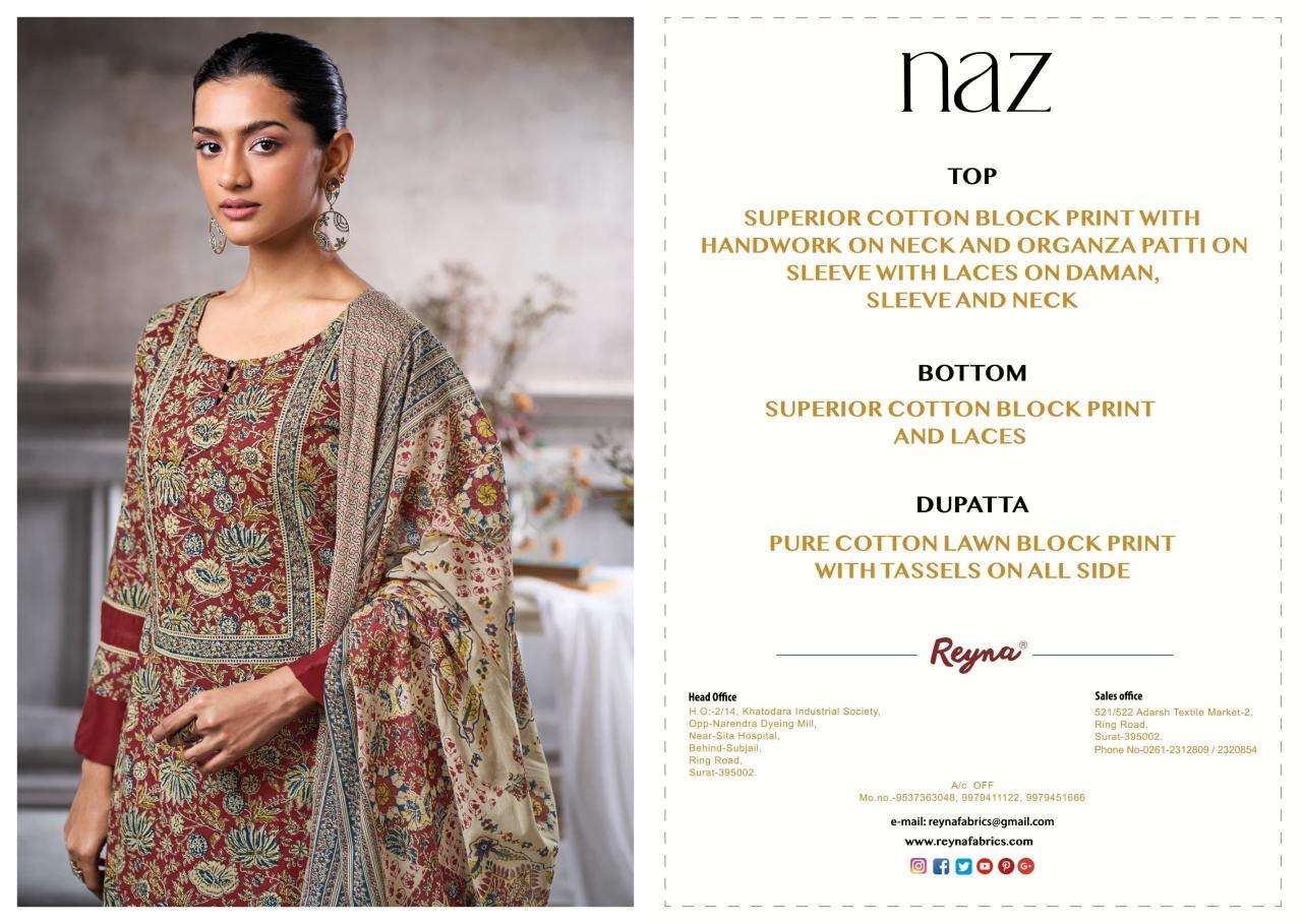 Reyna naz Dress material manufacturers in India