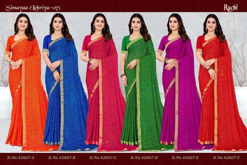 Ruchi simayaa lehriya vol 7 Indian saree wholesale online