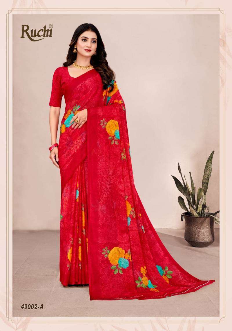 Ruchi Star Chiffon 201 Saree manufacturers in Surat