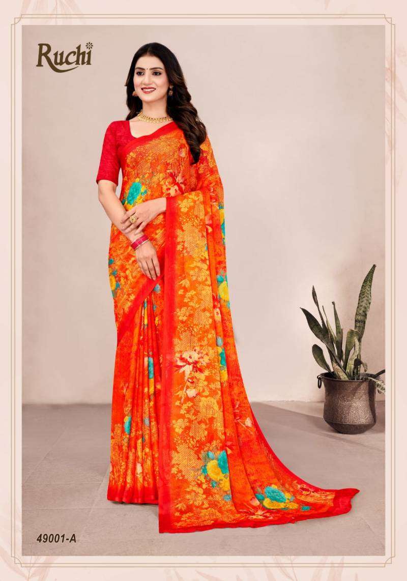 Ruchi Star Chiffon 201 Saree manufacturers in Surat